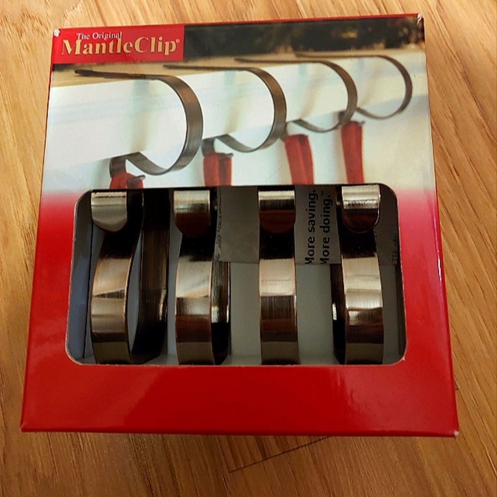 Holiday The Original Mantle Clip Bronze Color Hangers Set Of 4